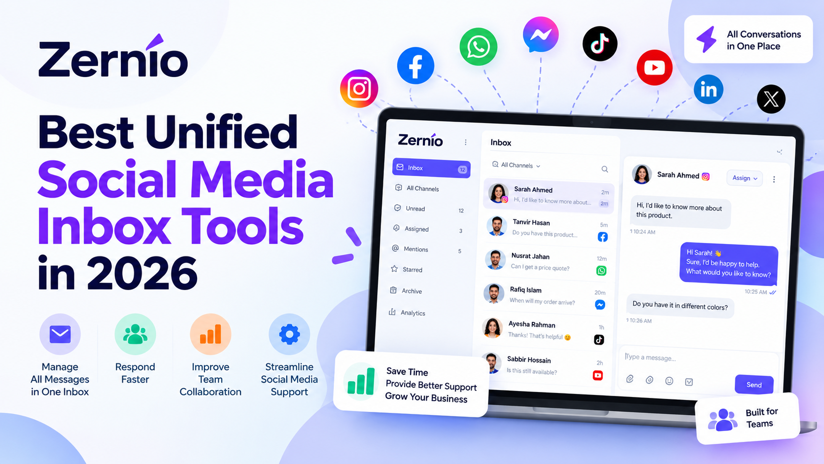 Zernio : Best Unified Social Media Inbox Tools in 2026